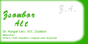 zsombor alt business card